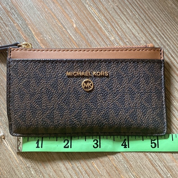 Michael Kors Jet Set Charm Slim Card Case brown with zipper - Picture 7 of 8
